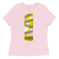 Bubblegum Pink softball and baseball pen wraps Ladies Tee - BundleAndBundleShop