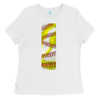 White softball and baseball pen wraps Ladies Tee - BundleAndBundleShop
