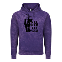 Cloud Purple kill your television Vintage Hoodie - artisFamous