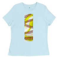 Baby Blue softball and baseball pen wraps Ladies Tee - BundleAndBundleShop