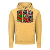 Vintage Mustard merry Christmas trees Vintage Hoodie - CowhideDigitalArt