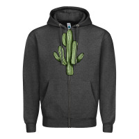 Charcoal Heather cactus Zipper Hoodie - JahusDesignShop