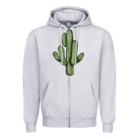 Heather Grey cactus Zipper Hoodie - JahusDesignShop