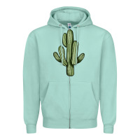 Seafoam cactus Zipper Hoodie - JahusDesignShop