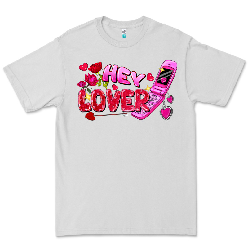 Hey Lover Flip Phone Valentine's Day Premium Tee by FaDigitalArtStudio | Teevron