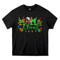 Black Mama claus christmas lights and gifts mother's day Heavy Core Tee - HowdyJamesFarm