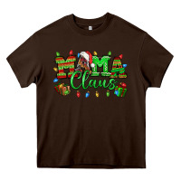 Chocolate Brown Mama claus christmas lights and gifts mother's day Heavy Core Tee - HowdyJamesFarm