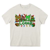 Cream Mama claus christmas lights and gifts mother's day Heavy Core Tee - HowdyJamesFarm