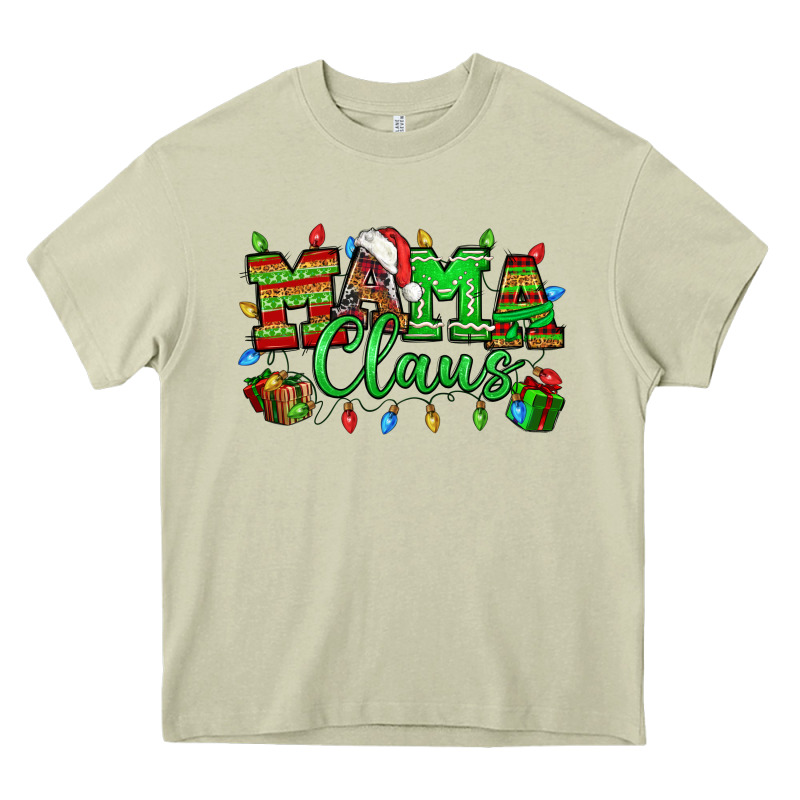 Mama Claus Christmas Lights And Gifts Mother's Day Heavy Core Tee by HowdyJamesFarm | Teevron