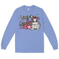 Colony Blue Little Miss Cotton Tail Long Sleeve Tee - CowhideDigitalArt