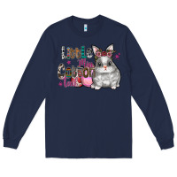 Navy Little Miss Cotton Tail Long Sleeve Tee - CowhideDigitalArt