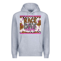 Heather Grey race day vibes Premium Hoodie - Artiststas