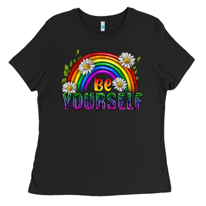Be Yourself Pride Lgbtq Ladies Tee by BundleAndBundleShop | Teevron