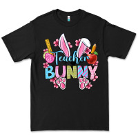 Black Easter Teacher bunny Premium Tee - OliviaCreatesArt