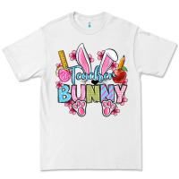 White Easter Teacher bunny Premium Tee - OliviaCreatesArt