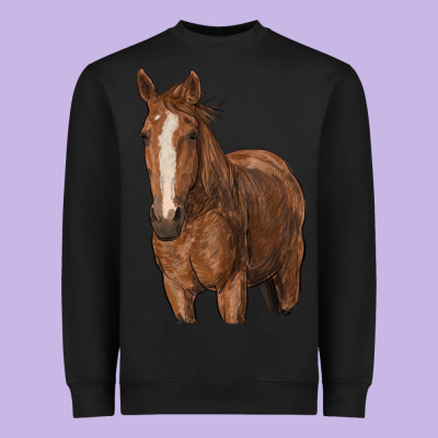 Brown Horse Heavyweight Sweatshirt Designed By Ranaportraitstore