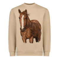 Mushroom brown horse Heavyweight Sweatshirt - RanaPortraitStore