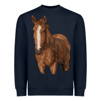 Navy brown horse Heavyweight Sweatshirt - RanaPortraitStore