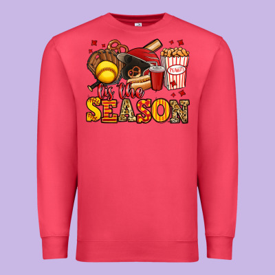 Tis The Season Softball Premium Sweatshirt Designed By Jasminsmagicworld