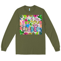 Army Green Lets Get Loaded Long Sleeve Tee - CowhideDigitalArt