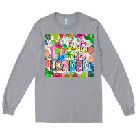 Heather Grey Lets Get Loaded Long Sleeve Tee - CowhideDigitalArt