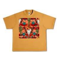 Peanut Butter bull skull cactus seamless pattern Urban Heavy Tee - BundleAndBundleShop