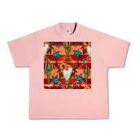 Salmon bull skull cactus seamless pattern Urban Heavy Tee - BundleAndBundleShop