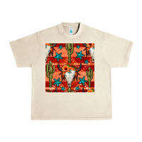 Sandshell bull skull cactus seamless pattern Urban Heavy Tee - BundleAndBundleShop