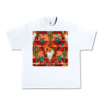 White bull skull cactus seamless pattern Urban Heavy Tee - BundleAndBundleShop