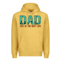 Antique Gold dad life is the best life Premium Hoodie - Artiststas