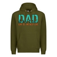 Army Green dad life is the best life Premium Hoodie - Artiststas
