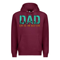 Burgundy dad life is the best life Premium Hoodie - Artiststas