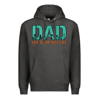 Charcoal Heather dad life is the best life Premium Hoodie - Artiststas