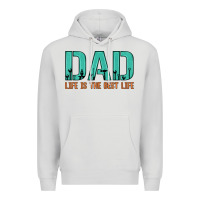 Dove Grey dad life is the best life Premium Hoodie - Artiststas