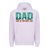 Lilac dad life is the best life Premium Hoodie - Artiststas