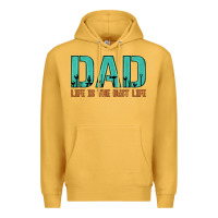 Mustard dad life is the best life Premium Hoodie - Artiststas