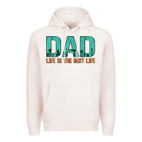 Pale Pink dad life is the best life Premium Hoodie - Artiststas