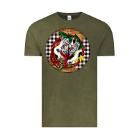 Vintage Olive Cowgirl Boots Vintage Tee - FaDigitalArtStudio