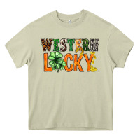 Mossy Western lucky with clover St. Patricks day Heavy Core Tee - HowdyJamesFarm