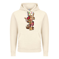 Vintage Artic merry christmas skeleton hand Vintage Hoodie - CowhideDigitalArt