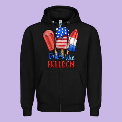 Tastes Like Freedom Zipper Hoodie Designed By Jahusdesignshop