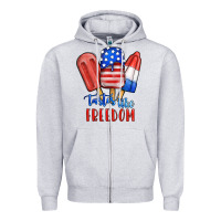 Heather Grey tastes like freedom Zipper Hoodie - JahusDesignShop