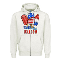 Oatmeal Heather tastes like freedom Zipper Hoodie - JahusDesignShop