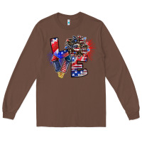 Chestnut patriotic Love Long Sleeve Tee - CowhideDigitalArt