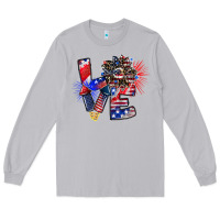 Moon Dust patriotic Love Long Sleeve Tee - CowhideDigitalArt