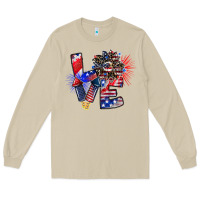 Mushroom patriotic Love Long Sleeve Tee - CowhideDigitalArt