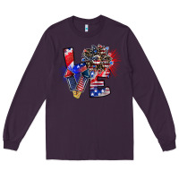 Plum patriotic Love Long Sleeve Tee - CowhideDigitalArt