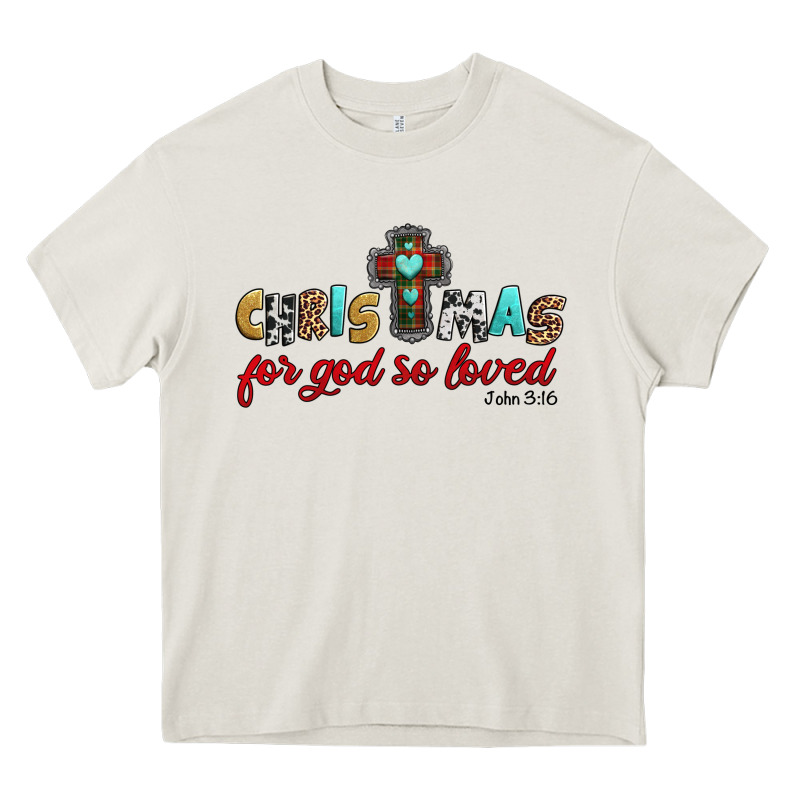 Christmas For God So Loved John 3 16 Heavy Core Tee by Jasminsmagicworld | Teevron