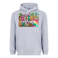 Heather Grey iced coffee and sunshine summer Heavyweight Hoodie - Jasminsmagicworld