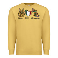 Antique Gold Peace Love Mexicana Premium Sweatshirt - RanaPortraitStore